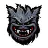 VATH Spitfire Flame Head Werewolf Sticker 60mmW x 72mmH / 2 7/8" H x 2 3/8" W [C57] view 1