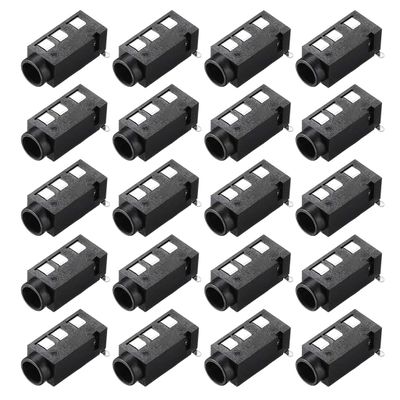 uxcell 3.5 mm Audio Jack Connector PCB Mount Female Socket 4 Pin PJ-320D 20pcs