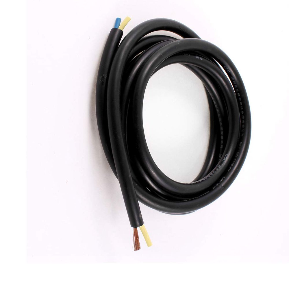 Aexit 13/2 AWG Cables & Interconnects Wire Copper Cores PVC Coated Sleeve RVV Cable Cord 7.8ft 2.4m Black