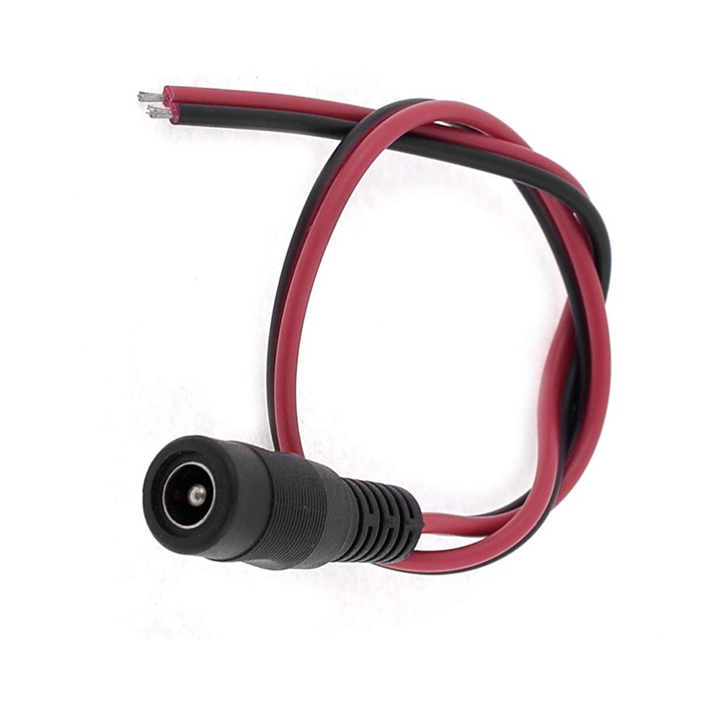 Aexit 30cm CCTV Batteries, Chargers & Accessories Security Video DC Power Cable Black 5.5mm x Power Converters 2.1mm Female
