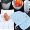 Arkwright Pot Holders for Kitchen - Heat Resistant Square Hot Pads Set of 12, Professional Grade Washable Cotton Coaster for Oven, Cooking and Baking, 7 x 7 in, Blue view 4