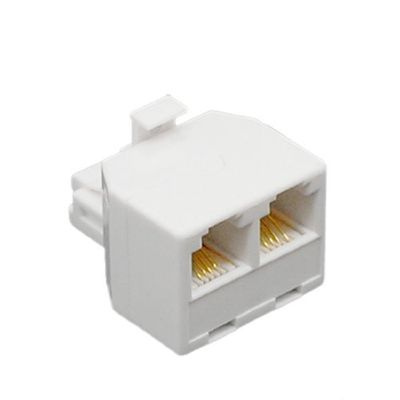 EbuyChX 2-Way 6P4C RJ11 Modular Telepono Telephone Wall Adaptor at Splitter para sa Landline telepono