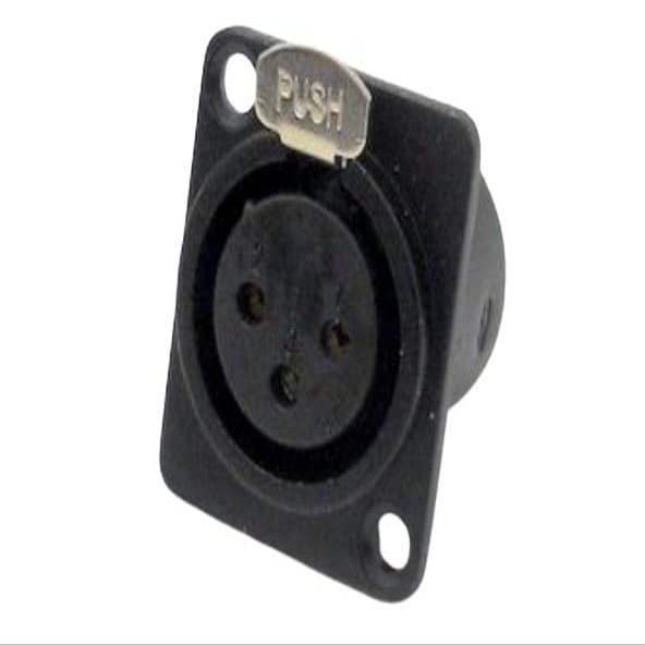 (8 Pack) ProCraft PXLRFP-B Panel Chassis Mount Female XLR Connector Black Metal