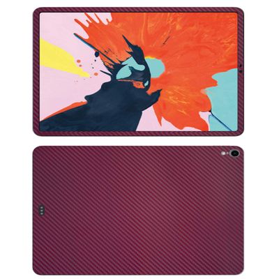 Decalrus - Protective Decal for 2018 Apple iPad Pro (12.9" Screen) Tablet Wine Carbon Fiber Skin Skins Decal for case Cover wrap CFappleIpadPro12_2018Wine