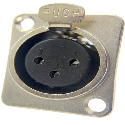 (12 Pack) ProCraft PXLRFP Chassis Panel Mount Female XLR Connector in Nickel