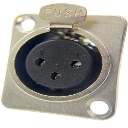 (12 Pack) ProCraft PXLRFP Chassis Panel Mount Female XLR Connector in Nickel