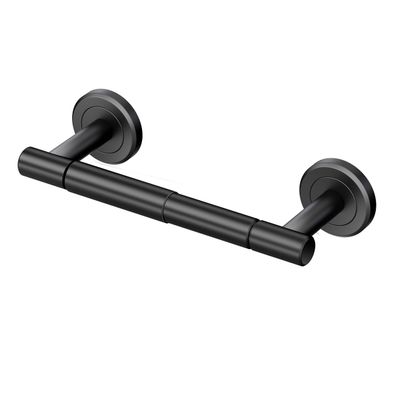 Gatco 4243BMX Latitude II Toilet Paper Holder, Wall Mounted Bathroom Tissue Holder, Matte Black