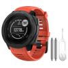 NotoCity for Garmin Instinct Band, Soft Silicone Replacement Watch Strap Compatible with Garmin Instinct 2/ Solar/Tactical(Flame Red) view 1