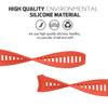 NotoCity for Garmin Instinct Band, Soft Silicone Replacement Watch Strap Compatible with Garmin Instinct 2/ Solar/Tactical(Flame Red) view 2