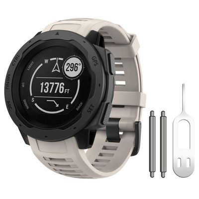 NotoCity for Garmin Instinct Band, Soft Silicone Replacement Watch Strap Compatible with Garmin Instinct 2/ Solar/Tactical(Tundra)