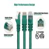 CableLeader 10ft Cat5e UTP Ethernet Network Patch Cable Snagless 24AWG Bare Copper, Gold-Plated RJ45, Gigabit Ethernet, 350 MHz, Professional Network Cable, Green view 2