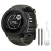 NotoCity for Garmin Instinct Band, Soft Silicone Replacement Watch Strap Compatible with Garmin Instinct 2/ Solar/Tactical(Army Green) view 1