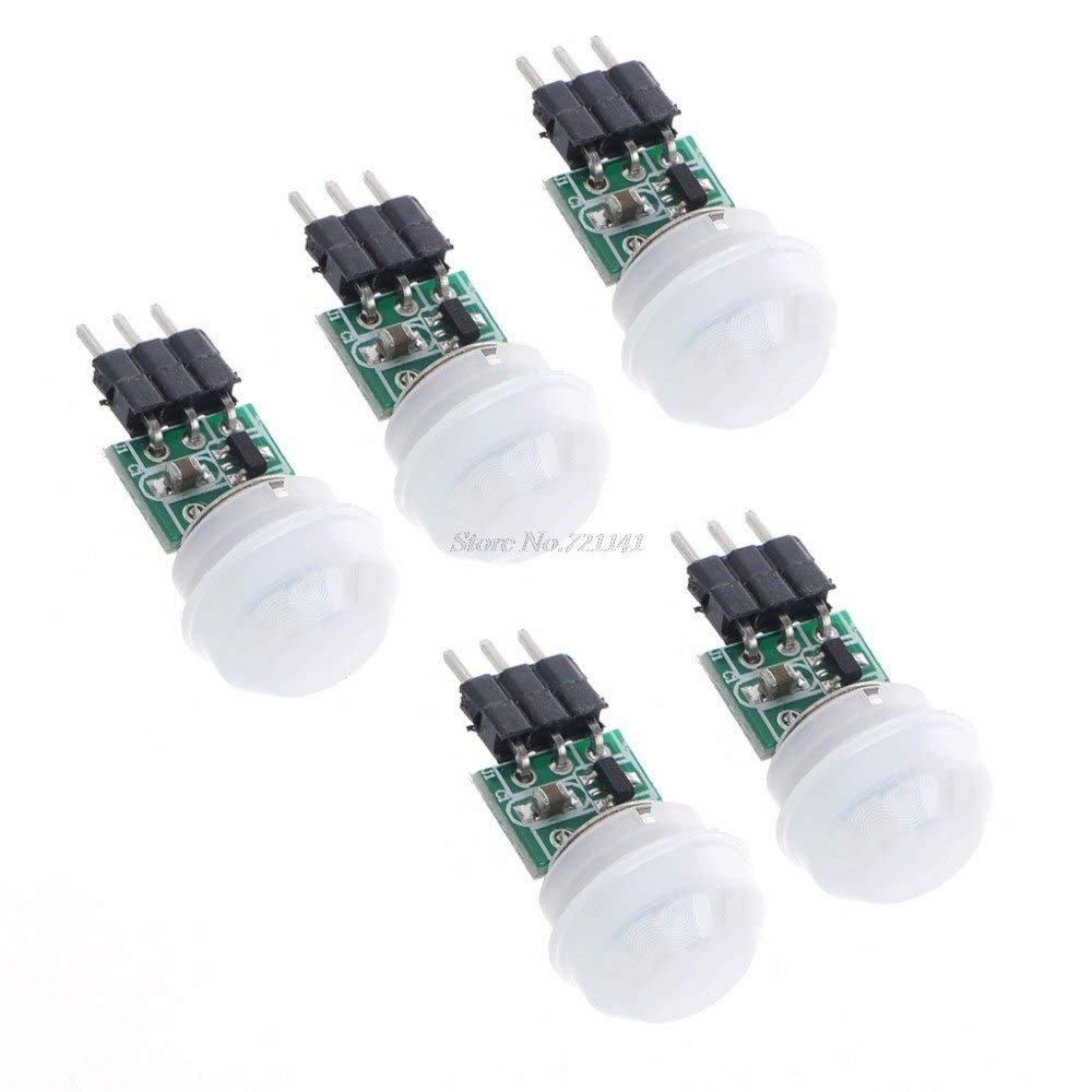 5 x Mini IR Infrared Pyroelectric PIR Body Motion Human Sensor Detector Module