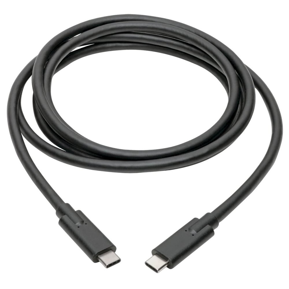 Tripp Lite USB-C to USB Type-C Cable, USB 3.2 Gen 1, 5A / 100W Charging, 5 Gbps Data, Thunderbolt 3 Compatible, Black, 6 Feet / 1.8 Meters, 3-Year Warranty (U420-006-5A)