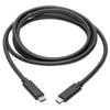 Tripp Lite USB-C to USB Type-C Cable, USB 3.2 Gen 1, 5A / 100W Charging, 5 Gbps Data, Thunderbolt 3 Compatible, Black, 6 Feet / 1.8 Meters, 3-Year Warranty (U420-006-5A) view 1