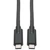 Tripp Lite USB-C to USB Type-C Cable, USB 3.2 Gen 1, 5A / 100W Charging, 5 Gbps Data, Thunderbolt 3 Compatible, Black, 6 Feet / 1.8 Meters, 3-Year Warranty (U420-006-5A) view 2