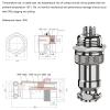 Clyxgs 5-Core Aviation Plug Connector Male Female 16mm Panel Mount Metal Wire Adapter 10PCS view 3