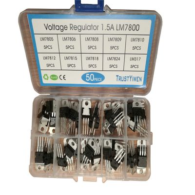 New 50 x LM7805 LM7806 LM7808 LM7809 LM7810 LM7812 LM7815 LM7818 LM7824 LM317 1.5A Voltage Regulator FBA