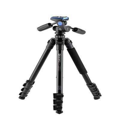 Benro Adventure Aluminum Tripod with HD1A 3-Way Pan/Tilt Head, Flip-Lock Legs, Arca-Swiss Plate, Rugged Support for Travel Photo & Video Creators (TAD18AHD1A)