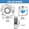 WINSINN 40mm Blower Fan 24V, 3D Printer Micro 24 Volt Fans Blower 4020 Hydraulic Bearing, 40mmx20mm 2PIN (Pack of 4Pcs) view 2