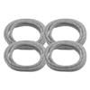 4 Pack BarberMate Premium 8' Cord Cover Prevents Cord Tangling - Silver view 1