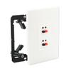 DIYTECH Premium 2 Speaker Wall Plate, Speaker Plug, Supports 2 Speaker Configurations, Speaker Port for Wall Speaker Wire, Speaker Wire in Wall, Wire Wall Plate - 1 Gang Screwless view 1
