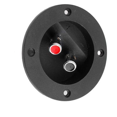 Aexit Black Audio Cables & Interconnects Speaker Round Cup 2-Terminal Binding Post Board Power Cables 3.6" Dia