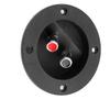 Aexit Black Audio Cables & Interconnects Speaker Round Cup 2-Terminal Binding Post Board Power Cables 3.6" Dia view 1