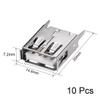 uxcell PCB USB Connector Type-A Female Jack 4 Pin Vertical Straight Insert 10Pcs view 2