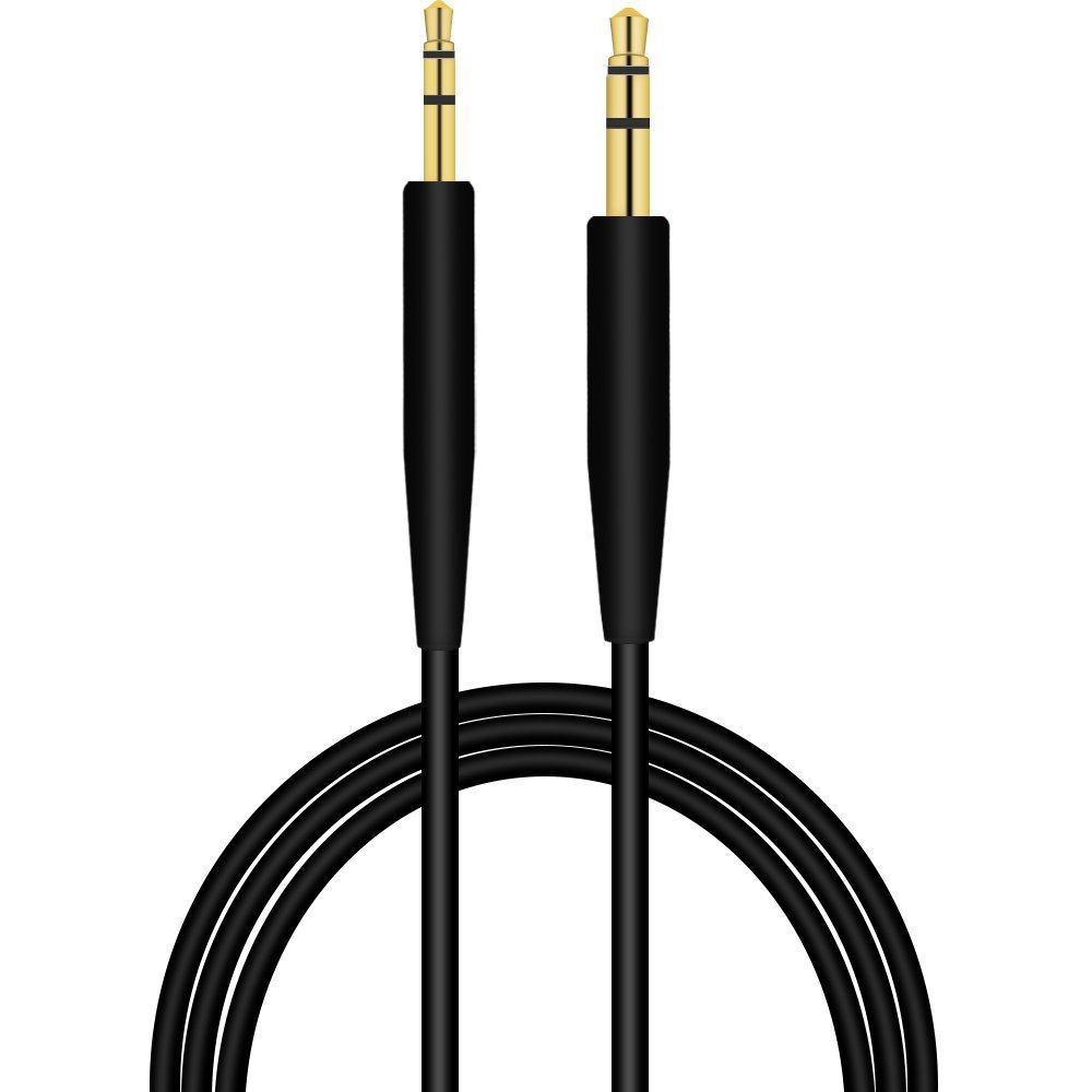 Aquelo Replacement QC35 II Headphone Replacement Cord Cable Compatible Bose QuietComfort 35 (Series II),Bose On-Ear 2/OE2/OE2i/QC25/QC35/Soundlink/SoundTrue Wireless Headphones (Black)
