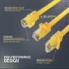CableLeader 6ft Yellow Cat6a 500 MHz UTP Snagless Ethernet Network Patch Cable view 2