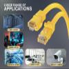 CableLeader 6ft Yellow Cat6a 500 MHz UTP Snagless Ethernet Network Patch Cable view 4