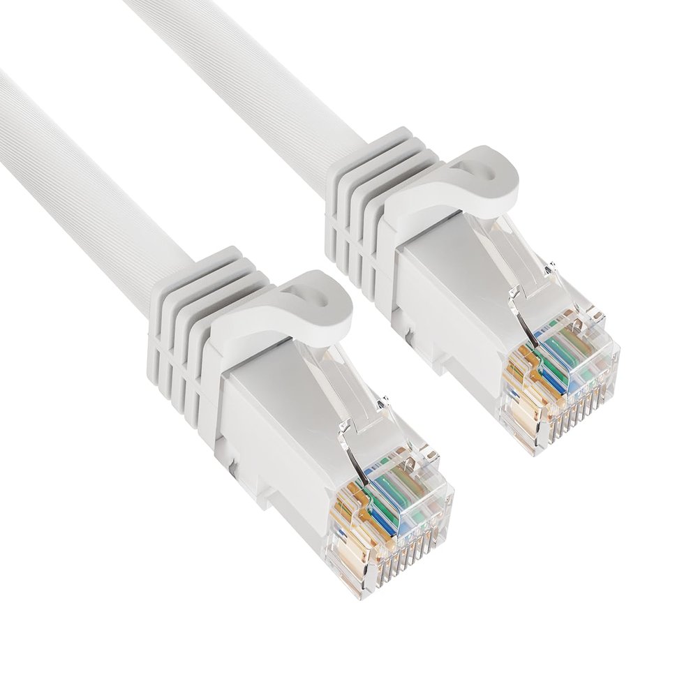 CableLeader 6ft White Cat6a 500 MHz UTP Snagless Ethernet Network Patch Cable