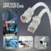 CableLeader 6ft White Cat6a 500 MHz UTP Snagless Ethernet Network Patch Cable view 4
