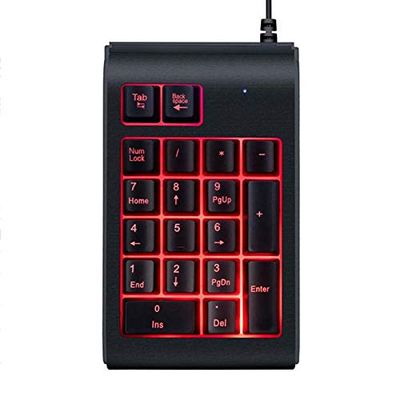USB Numeric Keypad 19 Keys LED Backlight Digital Keyboard Number Pad for Microsoft Apple X OS for Compute PC Laptop