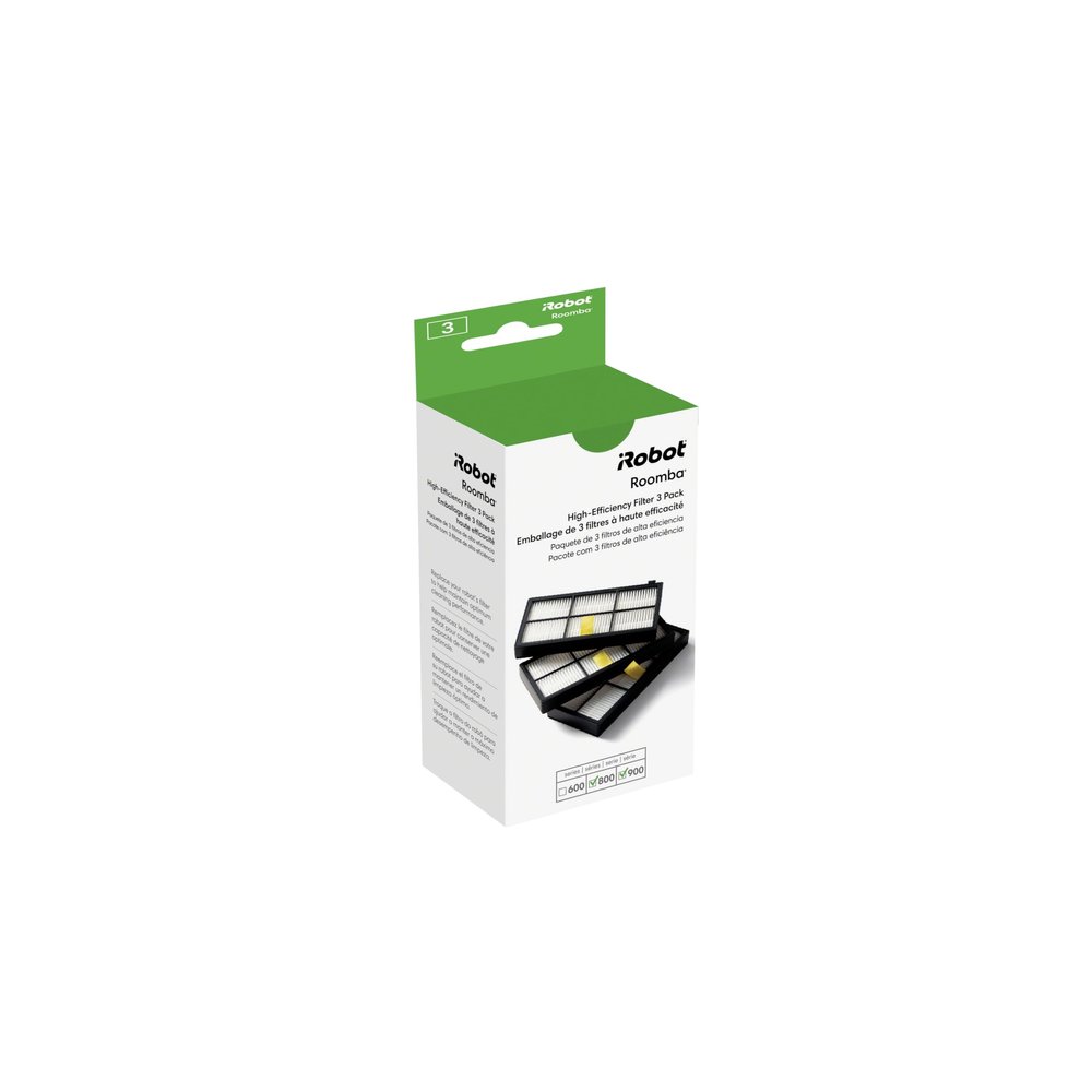 iRobot Roomba Authentic Replacement Parts - Roomba 800 and 900 Series High-Efficiency Filters (3-Pack)