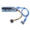 PCI Express PCIE PCI-E Riser Card Molex 6Pin to SATA 1X 16X USB3.0 Extender Adapter for Mining Miner view 3