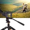 Aluminum Alloy Video Camera Tripod Fluid Drag Pan Head with Sliding Plate 1 4 3 8 Screws for DSLR Camera view 2