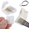 yan 10pcs Mini 4-PIN RGB Connector Adapter for 5050 RGB LED Strip Solderless 10mm view 1
