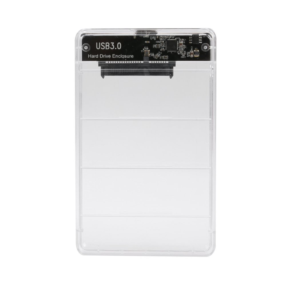 for Win 10 2.5 Inch Transparent USB3.0 to Sata 30 SSD HDD Case Tool Free 5 Gbps Support 2TB Hard Drive Enclosure