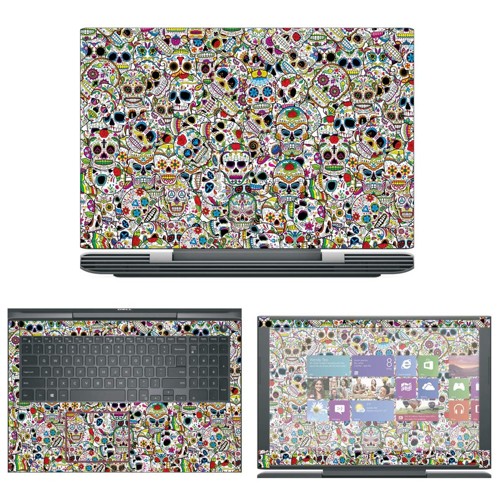 Decalrus - Protective Decal Skull Skin Sticker for Dell G5 G5587 (15.6" Screen) case Cover wrap DEg5587-67