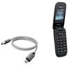 BoxWave Cable Compatible with Kyocera Cadence LTE - Micro USB DuraCable, Braided Micro USB Charging Cable - Space Grey view 1