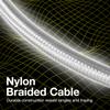 BoxWave Cable Compatible with Kyocera Cadence LTE - Micro USB DuraCable, Braided Micro USB Charging Cable - Space Grey view 4