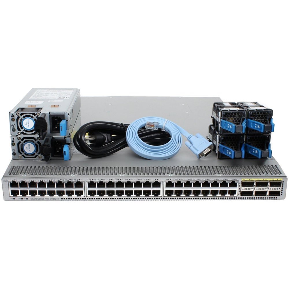 Cisco Nexus N9K-C9372TX 48 Port Gigabit Switch w/ DUAL PSU (Renewed)