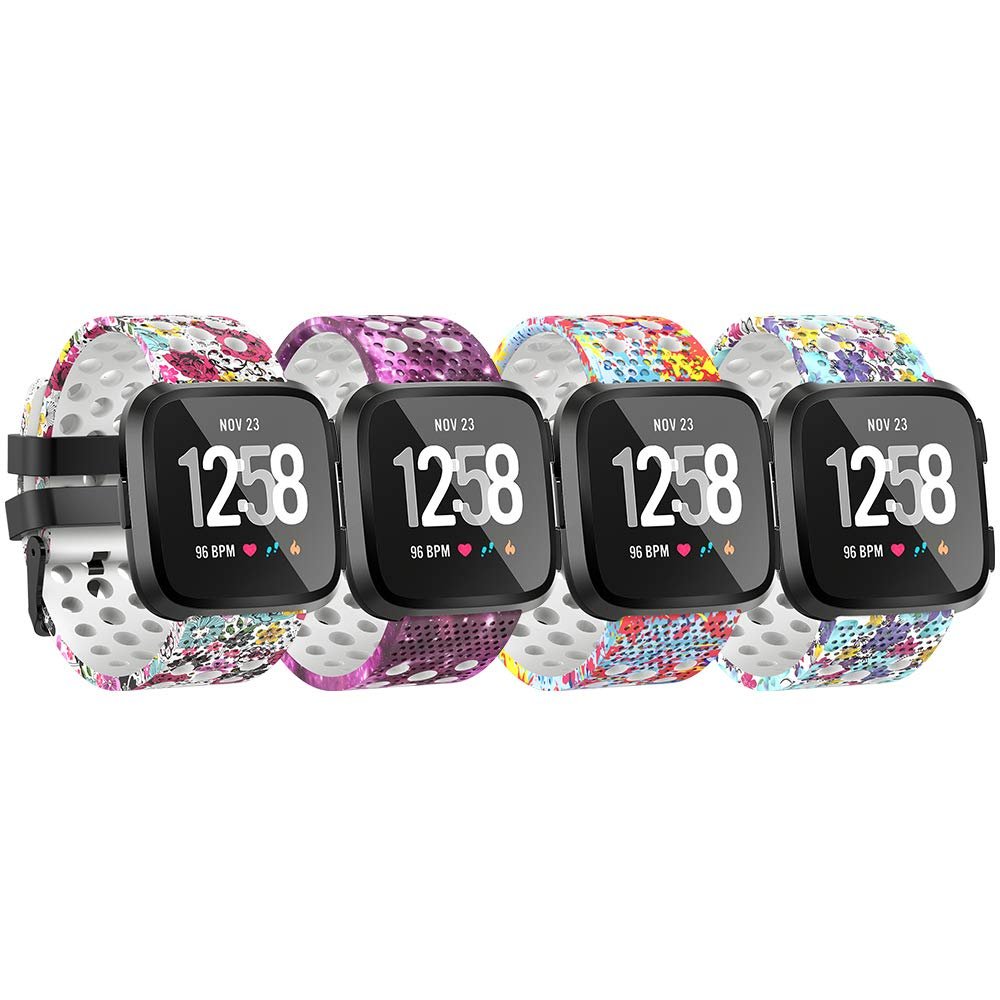 Compatible with Fitbit Versa/Versa 2/Versa Lite/Special Edition Bands Sport Strap Breathable Strap Bands for Fitbit Versa 2 Smart Fitness Watch Women Men Small Large