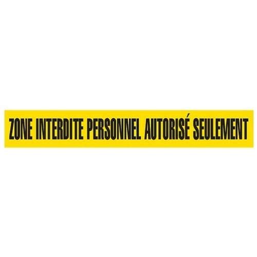 GHS Safety BT1093, Zone Interdite Personnel Autorise Seulement" Tape, Pack of 24 Roll