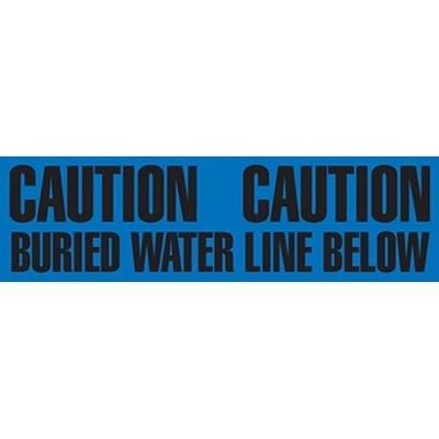 GHS Safety UT3601, PrimeGuard Tape: "Buried Water Line Below", Pack of 6 Roll