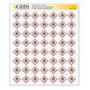 GHS Safety GHS1212, 1" Flame Hazard Pictogram Label, 4 Pads of 1120 pcs view 1