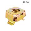 uxcell M8 Cage Nuts for Server Rack Cabinet, Carbon Steel Yellow Zinc Plated, Pack of 20 view 2