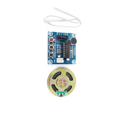 Aexit ISD1820 Sound Electric Motors Voice Audio Mic Recording Playback Module Fan Motors w Loudspeaker